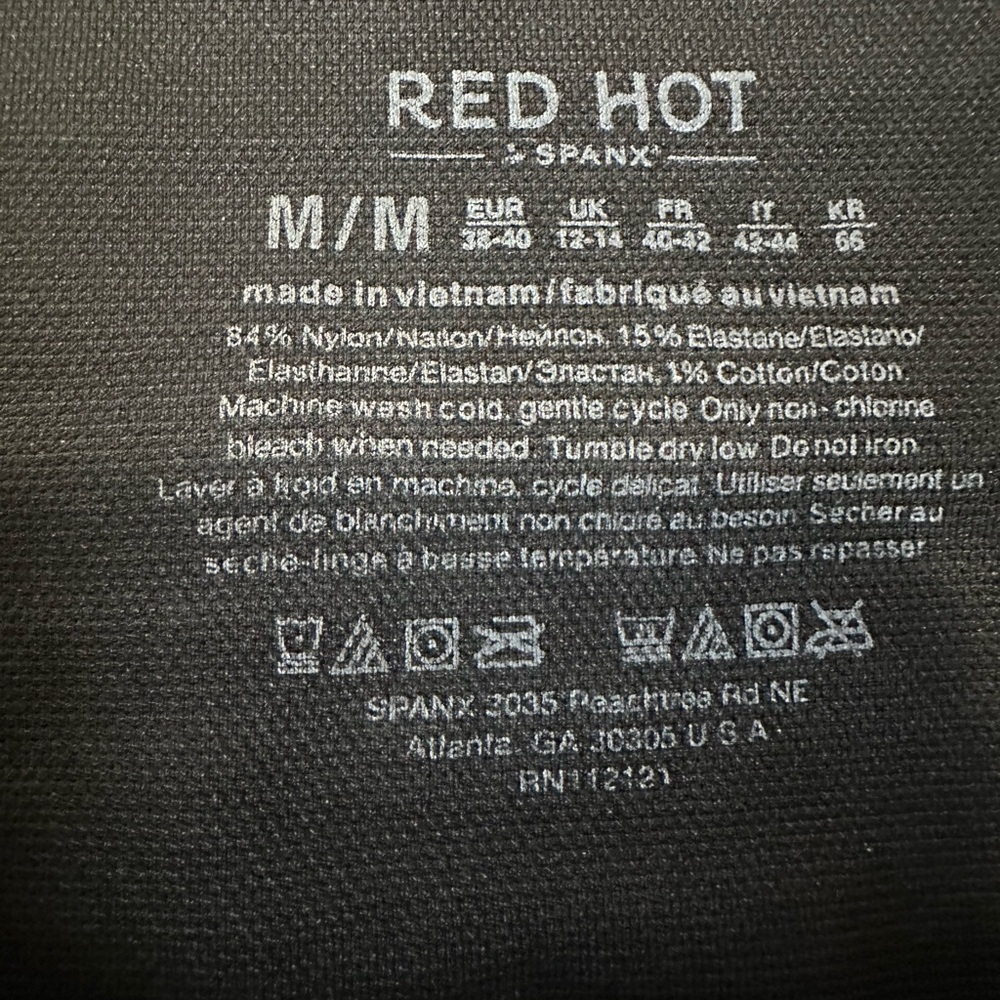 Red Hot Label by SPANX Sz M Mid Thigh High Waist Shaper -Black - Picture 4 of 4